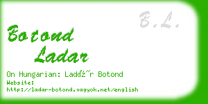 botond ladar business card